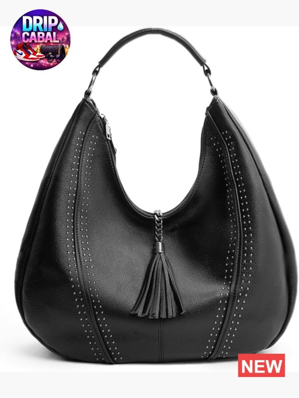 Oversized PU Leather Hobo Bag Crossbody Shoulder Tote Purse
